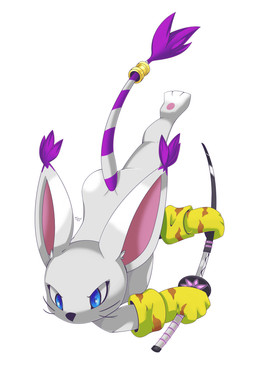 attack blue_eyes butt clothing female gloves handwear katana melee_weapon ring simple_background solo sword weapon tohtori_crow bandai_namco digimon digimon_(species) felid feline gatomon mammal absurd_res hi_res