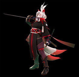 2_tails 5_fingers anthro black_nose boots clothed clothed_anthro clothed_female clothing facial_markings female fingers footwear fur hair head_markings humanoid_hands katana markings melee_weapon multi_tail shoes solo standing sword tail weapon white_body white_fur white_hair petruz petruz_(modeler) noriko_(petruz) canid canine fox mammal 3d_(artwork) blender_(artwork) digital_media_(artwork) hi_res