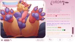 animal_genitalia animal_penis anthro balls blue_pawpads breasts cam_show canine_genitalia canine_penis dialogue feet foot_focus genitals gynomorph heart_symbol intersex knot lgbt_pride pawpads paws penis pride_colors solo text transgender_pride_colors serialdad melodyfox canid canine fox mammal english_text hi_res trans_(lore) trans_woman_(lore)