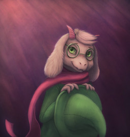 anthro clothed clothing eyewear fur glasses scarf simple_background solo speedpaint white_body white_fur vm94 deltarune undertale_(series) ralsei bovid caprine darkner goat mammal 2021 absurd_res digital_media_(artwork) digital_painting_(artwork) hi_res huge_filesize painting_(artwork) shaded soft_shading