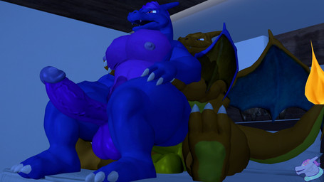 abs anal anal_penetration anthro balls bed bedroom big_muscles big_pecs big_penis bodily_fluids claws duo erection fire furniture genital_fluids genitals hair male male/male male_penetrated male_penetrating male_penetrating_male membrane_(anatomy) membranous_wings muscular muscular_anthro muscular_male nipples nude on_bed open_mouth orange_body pecs penetration penis purple_body sex simple_background tail teeth toe_claws wings sonaizard kabalmystic_(modeler) mythology nintendo pokemon sonaizard_(character) charizard dragon generation_1_pokemon mythological_creature mythological_scalie pokemon_(species) scalie 16:9 2024 3d_(artwork) 4k absurd_res digital_media_(artwork) hi_res shaded signature source_filmmaker_(artwork) widescreen