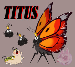 2_antennae 4_arms 4_legs 4_wings 6_legs ambiguous_gender antennae_(anatomy) arthropod_abdomen black_antennae blush crown disembodied_head eyebrows eyeless eyespots feral grin hands_together head_tuft headgear insect_wings lepidopteran_wings logo markings monotone_background multi_arm multi_limb multi_wing multicolored_wings nude open_mouth open_smile orange_wings purple_background quadruped raised_arm ruff simple_background smile solo teeth text toothy_grin tuft wings young young_ambiguous young_feral luntali999 disney hoppers_(disney) pixar titus_(hoppers) arthropod butterfly caterpillar insect larva lepidopteran taur 2026 artist_logo cel_shading character_name digital_drawing_(artwork) digital_media_(artwork) shaded