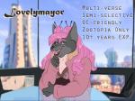 accessory anthro breasts clothed clothing fangs female hair hair_accessory hairpin overweight overweight_anthro overweight_female pink_hair slightly_chubby solo teeth text myanarts disney zootopia aurelina_canidae fan_character canid canine canis mammal wolf 2016 4:3 english_text