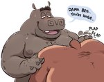2024 4_fingers admiring anthro bear bearafterall bent_over big_butt blush bodily_fluids body_hair brown_body brown_fur butt butt_hair chest_hair common_hippopotamus dialogue dreamworks duo english_text eyebrows fingers fur grey_body grey_skin half-closed_eyes hand_on_butt hi_res hippopotamid jan_(bearafterall) looking_at_another looking_at_butt looking_at_partner madagascar_(series) male male/male mammal moto_moto narrowed_eyes nipples nude open_mouth open_smile presenting presenting_hindquarters smile sound_effects speech_bubble spread_butt spreading sweat tail tail_tuft tan_body tan_fur teeth text tuft unibrow