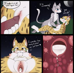 after_sex animal_genitalia animal_penis anthro blush bodily_fluids breasts brown_body brown_fur cum cum_drip cum_from_vagina cum_in_uterus cum_in_vagina cum_inside cum_request dialogue dripping duo ejaculation feline_genitalia feline_penis female from_front_position fur genital_fluids genitals grey_body grey_fur impregnation insemination_request internal internal_vaginal leaking_cum light lying male male/female missionary_position moon moonlight multiple_ova nude nude_anthro nude_female nude_male on_back ovum penis sex sheath sitting sperm_cell text tuft uterus vulva white_body white_fur e-01 haiiroyuki_(zekeofgods) felid feline lynx mammal comic english_text hi_res