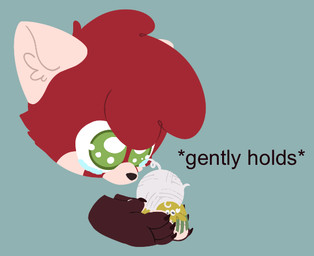 4_claws 4_fingers ambiguous_anthro ambiguous_feral ambiguous_gender anthro arthropod_abdomen arthropod_webbing black_claws black_nose black_text bodily_fluids brown_hands claws countershade_face countershade_fur countershade_hands countershading crying disembodied_hand disembodied_head duo exoskeleton feral finger_claws fingers fur glistening glistening_eyes green_body green_exoskeleton green_eyes grey_background hair happy holding_another inner_ear_fluff larger_ambiguous larger_anthro markings red_body red_fur red_hair simple_background size_difference smaller_ambiguous smaller_feral tears tears_of_joy text tuft white_body white_countershading white_ears white_inner_ear_fluff white_markings strawberrymilkdog gently_holds_(meme) nintendo pokemon cherry_jubilee_(strawberrymilkdog) ailurid arachnid arthropod generation_9_pokemon mammal pokemon_(species) red_panda tarountula 2022 colored digital_drawing_(artwork) digital_media_(artwork) english_description english_text meme female_(lore)