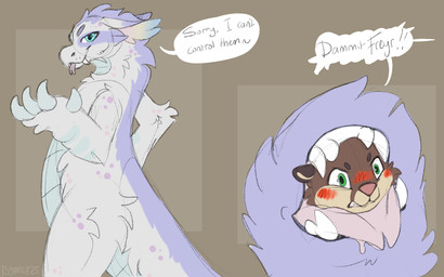 ambiguous/ambiguous ambiguous_gender ambiguous_pred ambiguous_prey blue_eyes blush brown_body green_eyes looking_at_another oral_vore tail tail_mouth tongue tongue_out unusual_anatomy unusual_tail vore white_body symrea mammal mustelid otter 16:10 widescreen