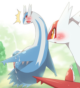 anthro blush bodily_fluids cum cumshot duo ejaculation female genital_fluids grass looking_at_another male male/female masturbation plant voyeur ecru_(artist) nintendo pokemon generation_3_pokemon latias latios legendary_pokemon pokemon_(species) incestuous_temptation_(lore) incestuous_voyeur_(lore)