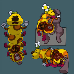 6_legs anus arthropod_abdomen arthropod_abdomen_genitalia arthropod_abdomen_penetration arthropod_abdomen_vulva balls bestiality blue_border bodily_fluids border clothing disembodied_hand disembodied_penis duo egg female feral feral_penetrated flower_on_head footwear genital_fluids genitals gloves grey_body grey_skin handwear holding_another hug human_on_feral human_penetrating human_penetrating_feral insectophilia internal internal_vaginal interspecies making_out male male/female penetration penis red_clothing red_footwear red_shoes red_vulva sex shoes spread_vulva spreading three_frame_image vaginal vaginal_fluids vulva white_clothing white_gloves white_handwear yellow_body yellow_skin yolka anon arthropod caterpillar human insect larva mammal wiggler_(mario) hi_res