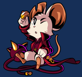 3_toes 4_fingers anthro big_ears border bottomless bottomless_anthro bottomless_female clothed clothing coat facial_tuft feet female fingers flail inspection melee_weapon notched_ear one_eye_closed pink_nose sitting small_nose solo toes topwear transparent_border trenchcoat tuft washer weapon whip wince morgan_guyer mina_the_hollower yacht_club_games mina_(mina_the_hollower) mammal mouse murid murine rodent alpha_channel official_art shaded