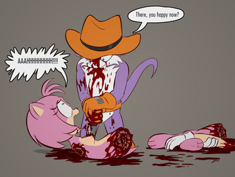 3_toes anthro barefoot begging_for_death between_breasts blood bodily_fluids breasts constricted_pupils covered_in_blood crying dialogue dismemberment duo dying fatal_wound feet female forced forced_exposure gore gore_focus holding_leg insult killing knife male natural_breasts nipples nude nude_female pain profanity pupils ryona sadism screaming severe_wound severed_arm severed_body_part severed_limb small_pupils soles stab stabbed_heart struggling suffering tears text toes torture violence e254e sega sonic_the_hedgehog_(series) amy_rose fang_the_hunter dipodid eulipotyphlan hedgehog jerboa mammal rodent 4:3 english_text hi_res