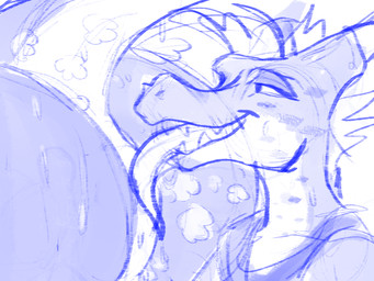 anal anthro big_butt bodily_fluids butt drooling duo horn licking male male/male musk oral rimming saliva sex sweat sweaty_butt teeth tongue tongue_out velocirection mythology dragon mythological_creature mythological_scalie scalie 4:3 blue_and_white monochrome