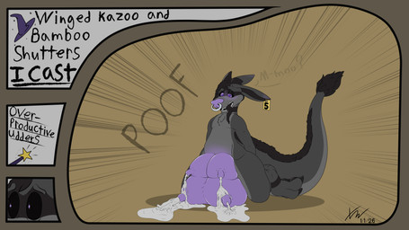 ambiguous_gender animal_noises anthro big_feet big_pawpads big_udders blush bodily_fluids bovine_udders broken_horn ear_piercing ear_tag ears_back facial_piercing feet fur heart_pupils horn hyper hyper_udders kneeling kneeling_on_ground lactating leaking_milk looking_pleasured magic mooing nose_piercing nose_ring open_mouth partial_transformation piercing pivoted_ears ring_piercing solo spell tail tapering_tail teats thick_tail thick_thighs tongue tongue_out transformation udder_lactation udders xylerthewolf furred_kobold furred_scalie kobold scalie absurd_res hi_res