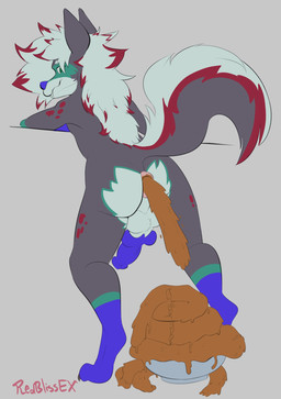 anthro anus balls big_anus big_balls blue_penis bowl butt container erection excessive_feces feces feces_everywhere feces_in_ass feces_in_bowl feces_pile fur genitals gloves_(marking) green_eyes hair hyper hyper_feces leaning_on_object leg_markings looking_back male markings multicolored_body multicolored_fur nude penis pooping presenting puffy_anus rear_view simple_background socks_(marking) solo spots spotted_body spotted_fur spotted_markings tail tail_markings redblissex lyonel_(lyonelhy) canid canine canis domestic_dog husky hybrid hyena mammal nordic_sled_dog spitz digital_media_(artwork) hi_res