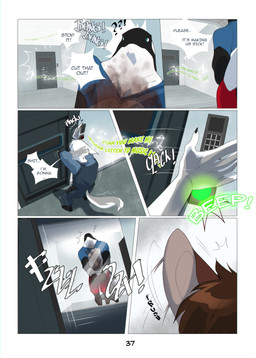 5_fingers alarm anthro athletic athletic_anthro athletic_male biped black_body black_skin blue_bottomwear blue_clothing blue_eyes blue_pants blue_shirt blue_topwear blue_vest bottomwear brown_body brown_fur brown_hair clothed clothing cuff_(restraint) dialogue dirty door dutch_angle ears_back ears_up emanata eyewear fingers fist footwear fully_clothed fur group hair hand_on_head handcuffed handcuffs inside interrobang male metal_cuffs multicolored_body multicolored_clothing multicolored_shirt multicolored_skin multicolored_topwear musical_note musical_symbol onomatopoeia pants pivoted_ears profanity red_bottomwear red_clothing red_shorts restraints shirt shorts singing sound_effects speech_bubble sunglasses symbol tail text topwear two_tone_body two_tone_clothing two_tone_shirt two_tone_skin two_tone_topwear vest white_body white_fur white_skin yelling peritian adam_lambert arno_(peritian) cato_(peritian) reik_(peritian) aquatic avian bird cetacean dolphin domestic_cat felid feline felis mammal oceanic_dolphin orca parakeet parrot siamese_cat toothed_whale true_parrot 2022 comic digital_media_(artwork) english_text hi_res multiple_scenes url
