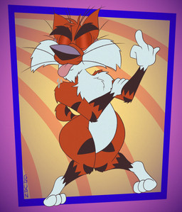 3_toes 4_fingers abstract_background anthro arm_tuft belly bent_legs big_butt biped black_eyebrows black_nose black_stripes blowing_raspberries bodily_fluids butt cheek_tuft chest_tuft chin_tuft curvy_figure elbow_tuft eyebrows eyes_closed facial_tuft feet fingers fluffy fluffy_chest fur gesture gloves_(marking) hand_gesture head_tuft humanoid_hands humanoid_heel knee_tuft knock-kneed leg_markings leg_tuft lines_drawn making_faces male markings middle_finger multicolored_body multicolored_fur nude orange_body orange_fur pattern_background pecs plantigrade pose raised_heel saliva scut_tail short_tail shoulder_tuft simple_background slightly_chubby slightly_chubby_anthro slightly_chubby_male small_tail small_waist socks_(marking) solo standing standing_on_toes striped_background striped_body striped_fur striped_markings striped_tail stripes tail tail_markings thick_eyebrows tiptoes toes tongue tongue_out toony tuft two_tone_body two_tone_fur whiskers white_belly white_body white_feet white_fur white_hands wide_hipped_anthro wide_hipped_male wide_hips gavanzude adventures_from_the_book_of_virtues pbs socrates_the_bobcat bobcat felid feline lynx mammal 2026 alternate_version_at_paywall colored digital_drawing_(artwork) digital_media_(artwork) flat_colors hi_res pinup signature