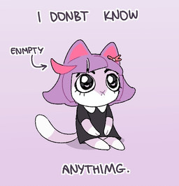 accessory anthro black_clothing black_dress bow_(feature) bow_accessory bow_ribbon chibi clothed clothing dipstick_tail dress female fur furgonomics gloves_(marking) hair hair_accessory hair_bow hair_ribbon leg_markings markings multicolored_body multicolored_fur purple_body purple_fur purple_hair purple_tail ribbons simple_background sitting socks_(marking) solo tail tail_markings text white_body white_fur kiwibalism vkontakte masyunya_(vkontakte) domestic_cat felid feline felis mammal 2022 english_text low_res meme