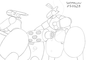 anal anal_vore anthro big_butt butt duo exhaust exhaust_pipe exhaust_vore female machine male male/female pushing robot_pred simple_background thick_thighs tongue tongue_out twomp vore white_background sofmallow sound_warning cheesecake_(sofmallow) robot 2025 animated hi_res short_playtime signature sound video widescreen