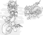 armor female feral genitals pussy archeryves mythology total_war:_warhammer warhammer_(franchise) miao_ying dragon eastern_dragon mythological_creature mythological_scalie scalie monochrome