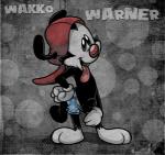 abstract_background anthro balls black_balls black_body black_fur black_penis clothed clothing flaccid foreskin fur genitals gloves handwear hat headgear headwear male partially_clothed penis presenting smile solo swimming_trunks swimwear text tongue tongue_out toony ekuhvielle animaniacs warner_brothers wakko_warner inkblot mammal low_res