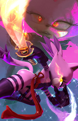 anthro breasts cosplay crossover_cosplay female flaming_sword flaming_weapon katana melee_weapon side_view solo sword thick_thighs weapon wide_hips yellow_eyes m0lag marvel sega sonic_the_hedgehog_(series) x-men blaze_the_cat psylocke domestic_cat felid feline felis mammal crossover hi_res