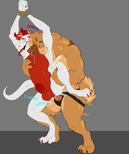 anal anal_penetration andromorph andromorph/male andromorph_penetrating andromorph_penetrating_male anthro balls bite bodily_fluids bodyguard_position bound dripping drooling duo erection facial_piercing from_behind_position genital_fluids genitals growling hands_tied humanoid_genitalia humanoid_penis intersex intersex/male intersex_penetrating intersex_penetrating_male male male_anthro male_penetrated muscular muscular_andromorph muscular_anthro muscular_intersex nose_piercing nose_ring nude nude_anthro nude_male open_mouth open_smile penetration penis piercing precum precum_drip raised_leg ring_piercing saliva sex sex_toy smile spread_legs spreading standing standing_sex strapon strapon_sex tail teeth tongue tongue_out toying_partner chubchow mythology jukebox_(chubchow) canid canine canis chow_chow domestic_dog dragon german_shepherd herding_dog hybrid mammal mythological_creature mythological_scalie pastoral_dog scalie spitz 2019 absurd_res hi_res trans_(lore) trans_man_(lore)