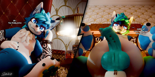 animal_genitalia animal_penis anthro belly blue_body blue_eyes blue_fur blue_penis canine_genitalia canine_penis crossed_legs fur furgonomic_piercing furgonomics furniture furniture_lamp genital_piercing genitals inside knot looking_at_viewer low-angle_view male penis penis_piercing piercing sheath sheath_piercing solo text suddenwolf sudden_(suddenwolf) canid canine mammal regulus_(species) 3d_(artwork) absurd_res digital_media_(artwork) english_text hi_res