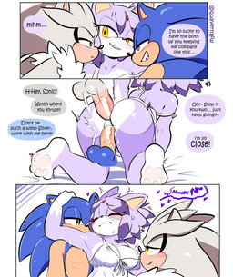 anal anal_penetration anthro anthro_on_anthro anthro_penetrated anthro_penetrating anthro_penetrating_anthro anus areola balls blue_body blush bodily_fluids bottomless bottomless_anthro bottomless_female bra bra_only breasts butt clothed clothing cross-popping_vein dialogue disembodied_balls disembodied_penis double_penetration dress erection eyes_closed feet female female_penetrated fur genitals green_eyes grey_body group group_sex hair heart_symbol holding_head male male/female male_penetrating male_penetrating_female mmf_threesome multicolored_body multicolored_fur name_in_dialogue nipples nude off_shoulder orgasm pawpads penetration penile penile_penetration penis penis_in_ass penis_in_vagina plantigrade_pawpads purple_body purple_fur purple_hair sex simple_background smile soles sweat tail text threesome translucent translucent_bra translucent_clothing translucent_underwear trio two_tone_body two_tone_fur underwear underwear_only vaginal vaginal_penetration vulva white_body white_fur yellow_eyes quavernsfw sega sonic_the_hedgehog_(series) blaze_the_cat silver_the_hedgehog sonic_the_hedgehog domestic_cat eulipotyphlan felid feline felis hedgehog mammal 2026 absurd_res artist_name comic english_text hi_res