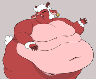 anthro bell belly belly_overhang belly_rolls big_belly big_moobs bodily_fluids chubby_cheeks countershade_torso countershading ear_piercing fat_arms fur gesture grey_background hair horizontal_pupils jingle_bell jingle_bell_ear_piercing looking_at_viewer male moobs morbidly_obese morbidly_obese_anthro morbidly_obese_male navel neck_rolls nude obese obese_anthro obese_male one_eye_closed open_mouth open_smile overweight overweight_anthro overweight_male piercing pink_eyes pupils red_body red_eyes simple_background smile solo sweat sweatdrop tail thick_thighs three-quarter_view waving waving_at_viewer white_body white_fur white_hair white_wool wink winking_at_viewer wool_(fur) wool_hair bellbites bell_(bellbites) bovid caprine mammal sheep 2025 hi_res portrait three-quarter_portrait