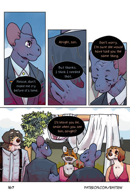 anthro biped clothed clothing dialogue female formal_clothing fully_clothed group hairless male pride_color_flag pride_pin text wedding bastriw fernando_(bastriw) pato_(bastriw) canid canine canis domestic_cat domestic_dog felid feline felis mammal 2:3 comic english_text hi_res url father_(lore) father_and_child_(lore) father_and_son_(lore) parent_(lore) parent_and_child_(lore) parent_and_son_(lore) son_(lore)