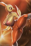 anthro anus areola beak big_breasts breasts female genitals huge_breasts nipples non-mammal_breasts open_beak open_mouth pointy_breasts pussy solo spread_legs spreading text wide_hips thousandfoldfeathers nintendo pokemon avian bird combusken generation_3_pokemon pokemon_(species) 2020 digital_media_(artwork) hi_res url