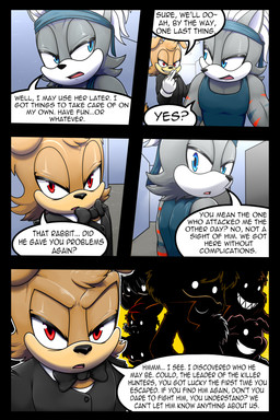 anthro biped black_nose dialogue duo fingers grin hair half-closed_eyes inside male narrowed_eyes open_mouth red_eyes smile speech_bubble text dexstar canid canine canis domestic_dog mammal 2:3 comic digital_media_(artwork) english_text hi_res