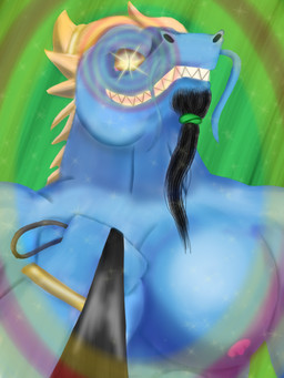 anthro barbel_(anatomy) beard blue_body blue_scales brainwashing facial_hair flesh_whiskers green_background horn hypnosis hypnotic_eyes hypnotizing_viewer jewelry leash leash_pull leashed_viewer looking_at_viewer male mind_control muscular muscular_anthro muscular_male nipples pecs scales simple_background smile smiling_at_viewer solo sparkles spiral blitz_da_floof mythology dragon mythological_creature mythological_scalie scalie 3:4