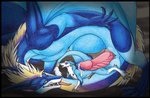 anal doggystyle duo feral from_behind_position genitals male male/male penis raining sex size_difference tail sevastyan mythology halley teryx_commodore dragon mythological_creature mythological_scalie scalie sergal hi_res traditional_media_(artwork)