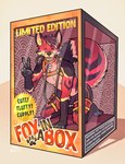 anthro box clothing collar container harness leash leash_in_mouth male object_in_mouth solo submissive submissive_male underwear tokuya toku_moriya canid canine fox mammal