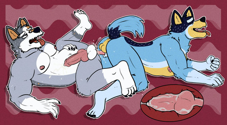 abstract_background age_difference all_fours anal anal_knotting anal_orgasm anal_penetration animal_genitalia animal_penis anthro anthro_on_anthro anthro_penetrated anthro_penetrating anthro_penetrating_anthro anus areola backsack balls bareback biceps big_balls big_penis bodily_fluids butt canine_genitalia canine_penis claws cum cum_in_ass cum_inflation cum_inside cum_while_penetrated cumshot cutaway duo ejaculation elderly elderly_anthro elderly_male erection eyebrows eyes_closed fur genital_fluids genitals hands-free holidays inflation internal knot knotting looking_pleasured lying male male/male male_penetrated male_penetrating male_penetrating_male mature_anthro mature_male muscular muscular_anthro muscular_male narrowed_eyes nipples nude older_penetrated on_back open_mouth open_smile orgasm pecs penetration penile penile_penetration penis penis_in_ass perineum plantigrade red_background sex sheath simple_background smile son_penetrating_father spread_legs spreading sweat tongue tongue_out tuft hyenainfected bluey_(series) father's_day bandit_heeler bob_heeler australian_cattle_dog canid canine canis cattledog domestic_dog herding_dog mammal pastoral_dog 2026 absurd_res hi_res father_(lore) father_and_child_(lore) father_and_son_(lore) incest_(lore) parent_(lore) parent_and_child_(lore) parent_and_son_(lore) son_(lore)