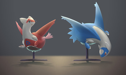 after_transformation blue_body blue_feathers bodily_fluids claws duo eon_duo feathers female feral figurine implied_transformation inanimate_transformation legendary_duo open_mouth plastic plastic_body pose red_body red_feathers simple_background solo sweat tears toy toy_transformation toyification transformation white_body white_feathers kareha_21909 nintendo pokemon generation_3_pokemon latias latios legendary_pokemon pokemon_(species) 5:3 hi_res