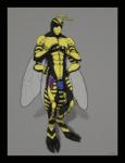 4_arms bulge clothing condom digitigrade g-string insect_wings latex male multi_arm multi_limb pose sexual_barrier_device solo underwear wings vaisz xolani arthropod hymenopteran insect wasp hi_res pinup