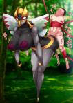 anthro areola arthropod bdsm big_breasts big_dom_small_sub blush bound breasts detailed_background digital_media_(artwork) dominant dominant_female duo female female_on_human forced generation_3_pokemon hair hi_res huge_breasts human human_on_anthro insect insect_wings interspecies larger_anthro larger_female looking_back male male/female male_on_anthro mammal ninjask nintendo nipples niwatora nude pokemon pokemon_(species) pokephilia size_difference smaller_human smaller_male submissive submissive_male wings