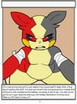 absurd_res angry anthro bandage_wraps ceiling curvy_figure english_text female first_person_view generation_8_pokemon hi_res looking_at_viewer morpeko morpeko_(full_belly_mode) nintendo on_top open_mouth pokemon pokemon_(species) pokemon_mystery_dungeon rodent_powered_(softestpuffss) sephirus_(rodent_powered) softestpuffss solo spike_chunsoft story_in_picture text wide_hips