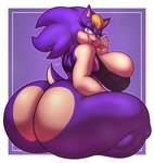 anthro big_breasts big_butt blush bra breasts butt butt_shot clothed clothing crouching dominant female huge_butt hyper presenting presenting_hindquarters sitting slightly_chubby slightly_chubby_female sports_bra sportswear teasing thick_thighs underwear wide_hips dhx2kartz archie_comics sega sonic_the_hedgehog_(archie) sonic_the_hedgehog_(comics) sonic_the_hedgehog_(series) bernadette_hedgehog eulipotyphlan hedgehog mammal 2024 hi_res