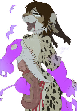 animal_genitalia animal_penis anthro blood bodily_fluids breast_grab breasts brown_eyes brown_hair cheek_tuft cum dead_eyes disembodied_hand disembodied_penis duo ear_tuft ears_back ears_down equine_genitalia equine_penis facial_tuft fangs female fucked_silly fur genital_fluids genitals ghost_dick ghost_hand gore gore_focus guts hair half-closed_eyes hand_behind_back hand_on_breast larger_male male male/female markings medium_breasts multicolored_body narrowed_eyes nipples open_mouth organs pawpads penis pink_nipples pink_pawpads pivoted_ears short_hair short_tail simple_background size_difference smaller_female spots spotted_body spotted_fur surgical_suture tail tan_body teeth tuft two_tone_body snake28 zaire_(nightdancer) felid feline ghost lynx mammal spirit undead zombie colored_sketch hi_res portrait sketch three-quarter_portrait