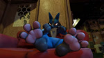 anthro big_feet black_feet blue_body blue_fur chest_spike expansion feet foot_expansion foot_focus foot_growth fur furniture growth hand_spike huge_feet inside jiggling light looking_aside looking_at_viewer male moonlight natural_light pawpads pink_pawpads plywood poster red_eyes resting_head shaking sitting sofa solo spikes spikes_(anatomy) wall_(structure) white_body white_fur white_sclera wood wood_wall samthemann nintendo pokemon generation_4_pokemon lucario pokemon_(species) 16:9 3d_(artwork) 3d_animation animated digital_media_(artwork) no_sound short_playtime webm widescreen