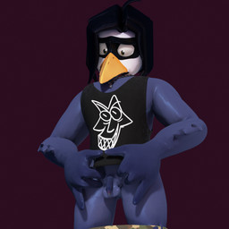 alternative_fashion anthro embarrassing_nudity genital_piercing genitals goth makeup male micropenis penis penis_piercing piercing prince_albert_piercing pulling_shirt_down small_penis solo markmurders markmurders_(character) avian bird corvid oscine passerine 1:1 3d_(artwork) digital_media_(artwork)