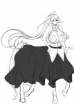 big_breasts breasts clothed clothing female hooves huge_breasts humanoid_pointy_ears looking_at_viewer monster_girl_(genre) pose solo otzer5957706 european_mythology greek_mythology monster_musume mythology centorea_shianus_(monster_musume) centaur equid equid_taur humanoid_taur mammal mammal_taur taur black_and_white hi_res monochrome