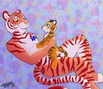absurd_res adult_male anthro bodily_fluids cum felid fetishbruary genital_fluids hi_res inanimate_object male mammal pantherine plushie plushophilia sex size_difference size_play solo star_of_life tger_foxmark thatblackfox_(artist) tiger