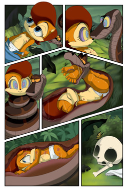 ambiguous_gender anthro child_murder clothed clothing death duo fatal_vore feet female female_prey feral hypnosis mind_control nipples oral_vore outside panties snuff topless underwear vore young blurrypanda disney sega sonic_the_hedgehog_(series) the_jungle_book kaa_(jungle_book) sally_acorn chipmunk ground_squirrel mammal reptile rodent scalie sciurid snake absurd_res comic hi_res male_(lore)