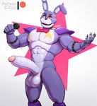 abs anthro balls big_balls big_penis bow_tie electronics erection genitals humanoid_genitalia humanoid_penis looking_at_viewer machine male microphone muscular muscular_anthro muscular_male nude pecs penis simple_background solo e-zoid five_nights_at_freddy's scottgames fanmade_design_glamrock_bonnie glamrock_bonnie_(fnaf) animatronic lagomorph leporid mammal rabbit robot robot_anthro digital_media_(artwork) hi_res