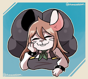 anthro ass_clapping ass_up big_breasts big_butt blush breasts brown_hair butt butt_focus clothed clothing female female_anthro fur hair huge_butt huge_hips interspecies light_body long_hair partially_clothed simple_background solo white_body wide_hips chamiku cuki_kuin cukizilla mammal murid murine rat rodent absurd_res animated animated_gif hi_res short_playtime