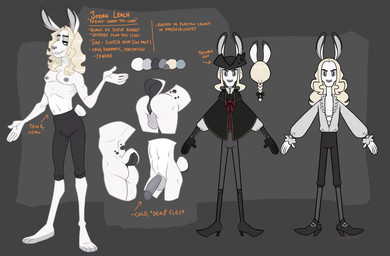 alternate_universe anthro anus balls braided_hair braided_ponytail butt fangs genitals grey_background hair half-closed_eyes long_hair looking_at_viewer male narrowed_eyes penis perineum ponytail presenting presenting_anus presenting_balls presenting_hindquarters presenting_penis simple_background smile smirk smug smug_face smug_grin solo teeth cadaverrdog josiah_(cadaverrdog) blanc_de_hotot domestic_rabbit lagomorph leporid mammal oryctolagus rabbit vampire model_sheet